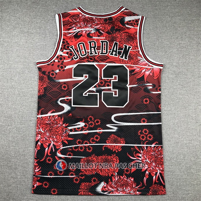 Maillot Chicago Bulls Michael Jordan NO 23 Mitchell & Ness Lunar New Year Rouge